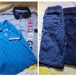 GUC-Tommy Hilfiger Polo Shirts & Jumping Beans Denim Shorts -4pc Bundle